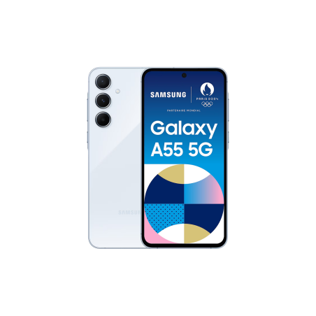 Samsung Galaxy A55 5G 128 Go Bleu - Grade A — Reconditionné Garanti 12 mois · Smarty Paris